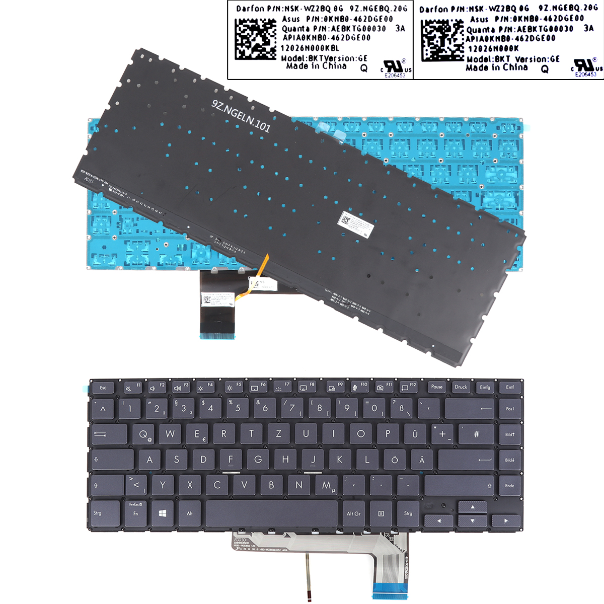 Picture of New Replacement Laptop Keyboard For ASUS W700G3T G2T W700G1T W700GV W700TA STAR-GRAY（backlit win8) GR Layout